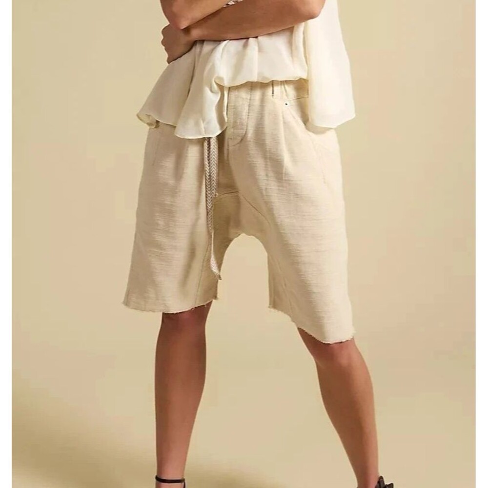 Free People We The Free Sage Harem Shorts Low-Rise Textured Cotton S-4 289008